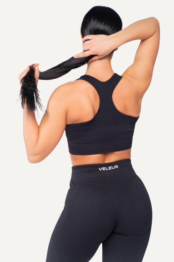 Veleur Cord Set für Damen, aus Cordstoff, High-Waisted Design mit gesticktem Logo, schmeichelhaft für Training und Freizeit