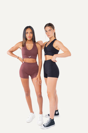 Veleur Cord Set für Damen, High-Waisted Leggings aus weichem Cordstoff mit gesticktem Logo, schmeichelhaft und bequem für Training und Freizeit.